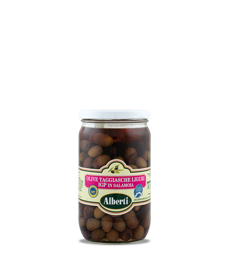 Olive "Taggiasche Liguri IGP" in Salamoia - 700 gr (sgocciolato 400gr)